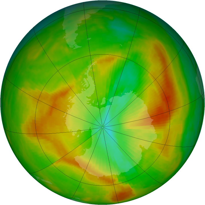 Antarctic ozone map for 18 November 1979
